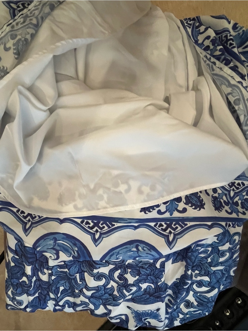 NWT Antonio Melani Blue/White Midi Dress CutOut Back Floral Paisley Cottagecore - Picture 9 of 11